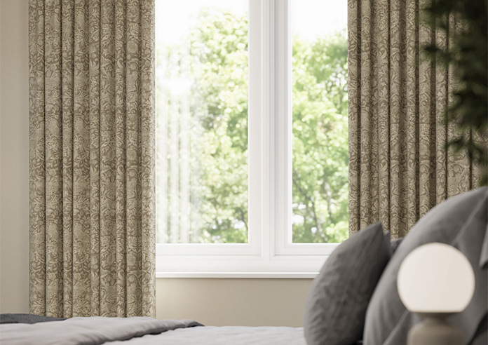 William Morris At Home Strawberry Thief, Woven Walnut - Made to Measure Curtains - Image 5